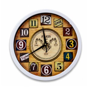 Imagen de Reloj de pared redondo números chapita 29cm