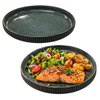 Imagen de Plato ceramica negro brilloso 8inch-borde ondeado