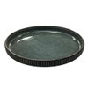 Imagen de Plato ceramica negro brilloso 8inch-borde ondeado
