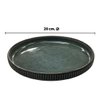 Imagen de Plato ceramica negro brilloso 8inch-borde ondeado