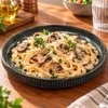 Imagen de Plato ceramica negro brilloso 9,75inch-borde ondeado