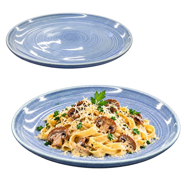 Imagen de Plato ceramica celeste brilloso 10,5inch
