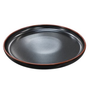 Imagen de Plato ceramica negro mate 10inch-borde alto color