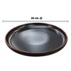 Imagen de Plato ceramica negro mate 10inch-borde alto color