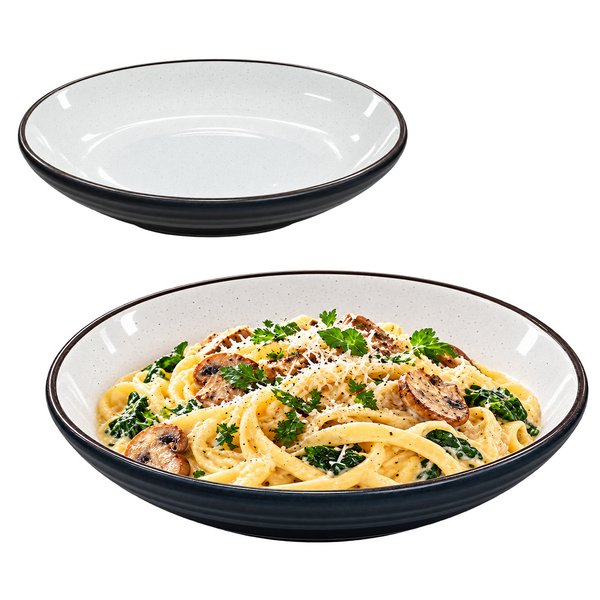 Imagen de Plato ceramica 8inch-borde alto oscuro
