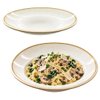 Imagen de Plato ceramica brilloso 8inch-borde marron
