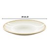 Imagen de Plato ceramica brilloso 8inch-borde marron
