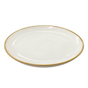 Imagen de Plato ceramica brilloso 8inch-borde color