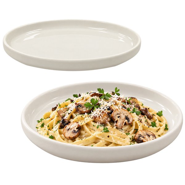 Imagen de Plato ceramica gris brilloso 8inch