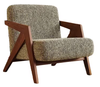 Imagen de Sillon madera tapizado 80x81x66-38cm del piso