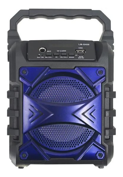 Imagen de Parlante Bluetooth + Usb + Radio Fm + Aux + Entrada Mic - 3 Color Azul