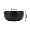 Imagen de Bowls ceramica negro mate 14x6cm-borde color
