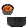Imagen de Bowl ceramica negro 14x6cm-exterior ondeado