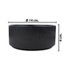 Imagen de Bowl ceramica negro 14x6cm-exterior ondeado