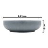 Imagen de Plato ceramica gris mate hondo 22,5x5,5cm.