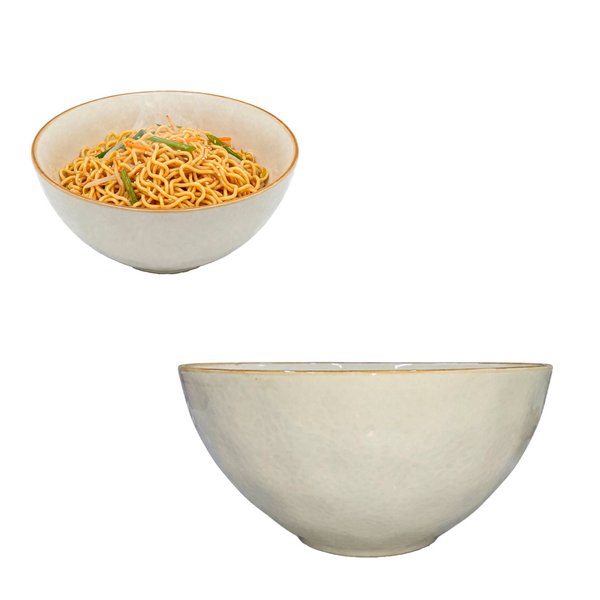 Imagen de Bowl ceramica brilloso 15x7cm-borde color