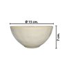Imagen de Bowl ceramica brilloso 15x7cm-borde color