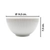 Imagen de Bowl ceramica brilloso blanco 14,5x7,5cm.-exterior ondeado