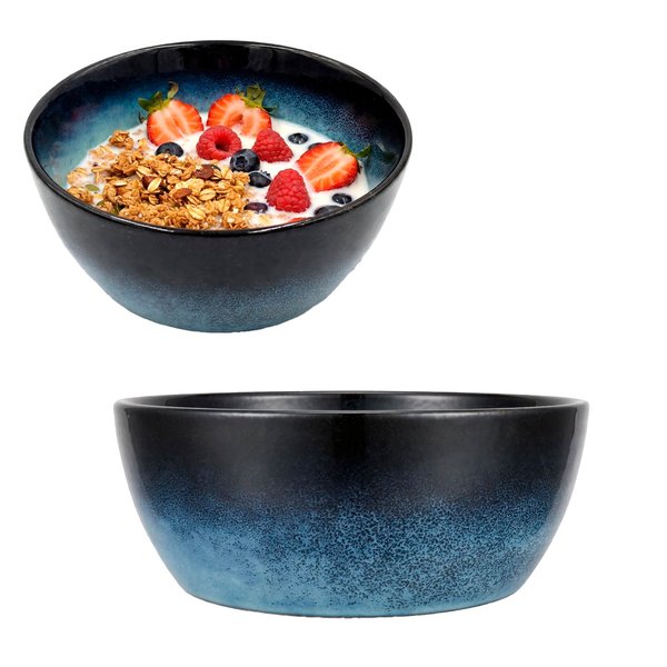 Imagen de Bowl ceramica azul mate 15x6cm-borde oscuro esfumado