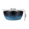 Imagen de Bowl ceramica azul mate 15x6cm-borde oscuro esfumado