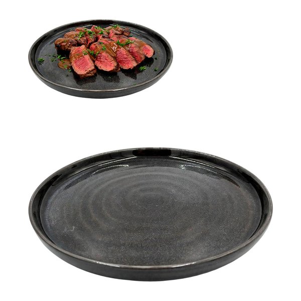 Imagen de Plato ceramica negro brilloso 8,5inch