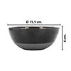 Imagen de Bolws ceramica negro brilloso 16x6cm