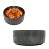 Imagen de Bowl ceramica negro brilloso 14x6cm-exterior ondeado