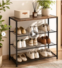Imagen de Rack organizador 4 estantes En metal y madera