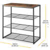 Imagen de Rack organizador 4 estantes En metal y madera