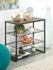 Imagen de Rack organizador 4 estantes En metal y madera