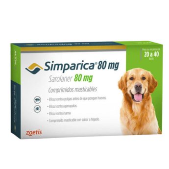Imagen de Antipulgas y Garrapatas SIMPARICA 20 a 40 kg - 1 comprimido