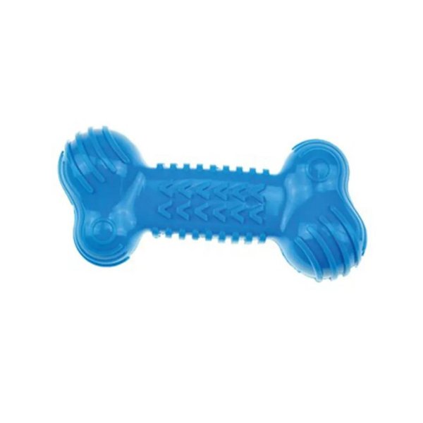 Imagen de Juguete Para Perro MPETS Hueso De Goma Celeste