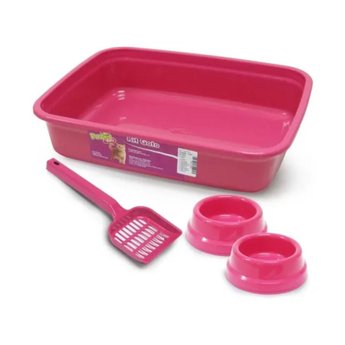 Imagen de Kit Bandeja Sanitaria + 2 Platos + Pala Varios Colores