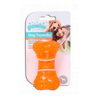 Imagen de Juguete Para Perro PAWISE Hueso De Goma Con Chifle Chico