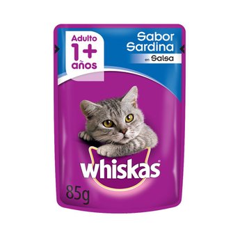 Imagen de Snack Salsa WHISKAS Gato Adulto Sabor Sardina 85grs.