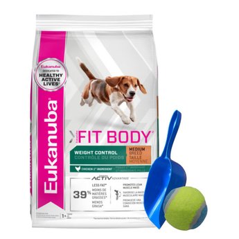 Imagen de Alimento EUKANUBA Perro Fit Body Control de Peso Raza Mediana 15 kg + Regalo