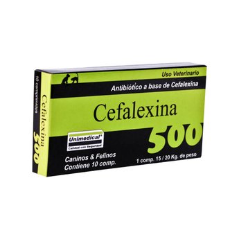 Imagen de Antibiótico CEFALEXINA 500 - 10 Compr.