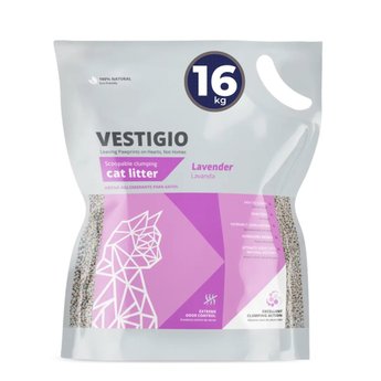 Imagen de Arena Sanitaria Aglomerante VESTIGIO Gato Aroma Lavanda 16 kg