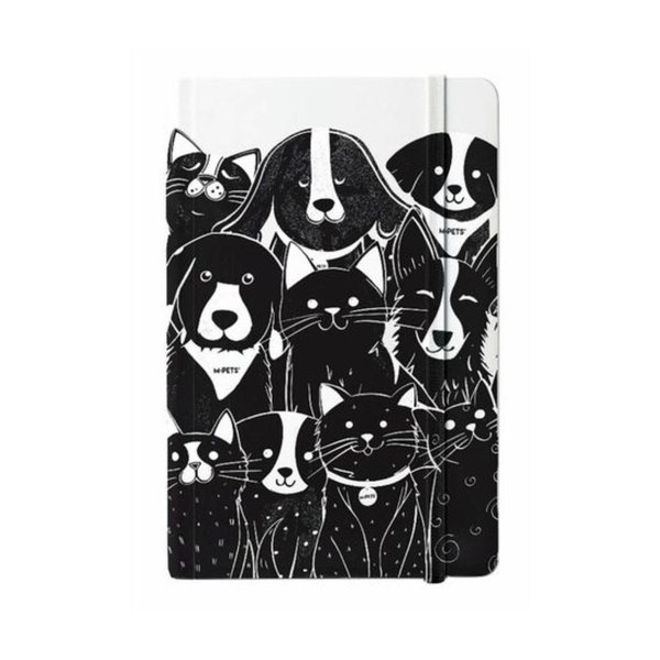 Imagen de Cuaderno De Notas M-PETS Petjoy Mascotas Blanco y Negro
