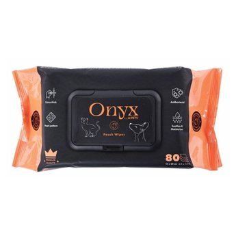 Imagen de Toallitas Húmedas M-PETS Onyx Durazno - 80 Unidades
