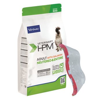 Imagen de Alimento VIRBAC HPM Gato Adulto Castrado Preventive Entire Salmon 7 kg + Regalo