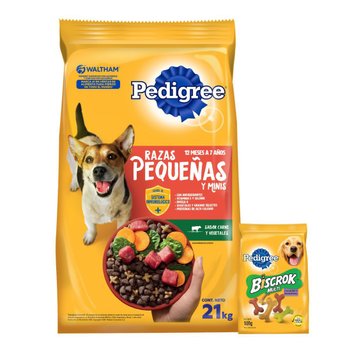 Imagen de Alimento PEDIGREE Perro Adulto Raza Pequeña Sabor Carne y Vegetales 21 kg + Regalo