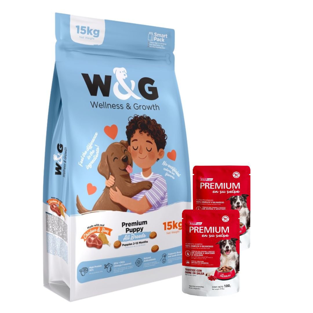 Alimento WYG Premium Perro Cachorro Todas Las Razas 15 Kg + Regalo ...