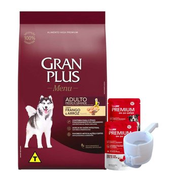 Imagen de Alimento GRANPLUS Perro Adulto Sabor Pollo y Arroz Raza Mediana y Grande 20 kg + Regalo