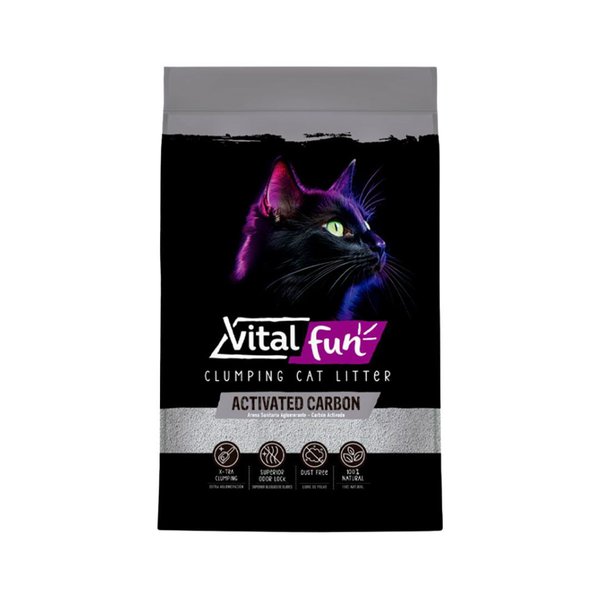 Imagen de Arena Sanitaria VITALFUN Aglomerante Carbon Activado 12kg