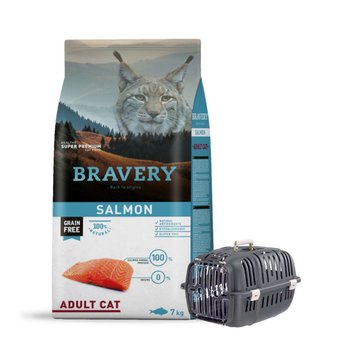 Imagen de Alimento BRAVERY Gato Adulto Sabor Salmón 7 kg + Regalo
