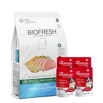 Imagen de Alimento BIOFRESH Perro Adulto Raza Mediana Sabor Cerdo y Ananá 10kg + Regalo