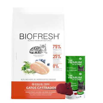 Imagen de Alimento BIOFRESH Gato Castrado Pollo 7,5 kg + Regalo