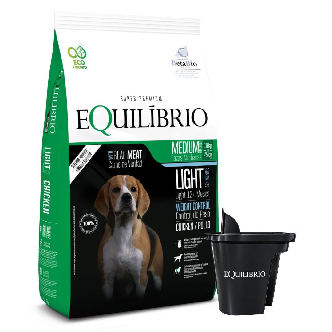 Alimento EQUILIBRIO Perro Light Raza Mediana 15 kg + Regalo - Combo 3 ...