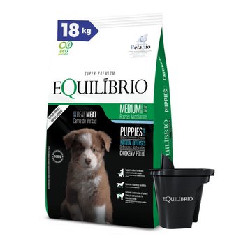 Imagen de Alimento EQUILIBRIO Perro Cachorro Raza Mediana 15 + 3 kg + Regalo - Combo 3